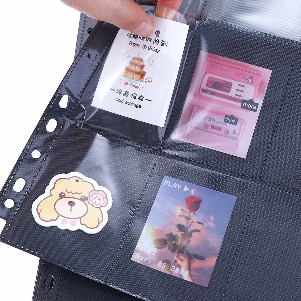 Holder Collection Album Binder Album Card Album Loose-leaf Inners Black Storage Page Inner Page