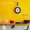 Funny Silent Kitchen Wall Clocks Creative Frying Pan Wall Watch With Egg Modern Digital Clock For Home Kitchen