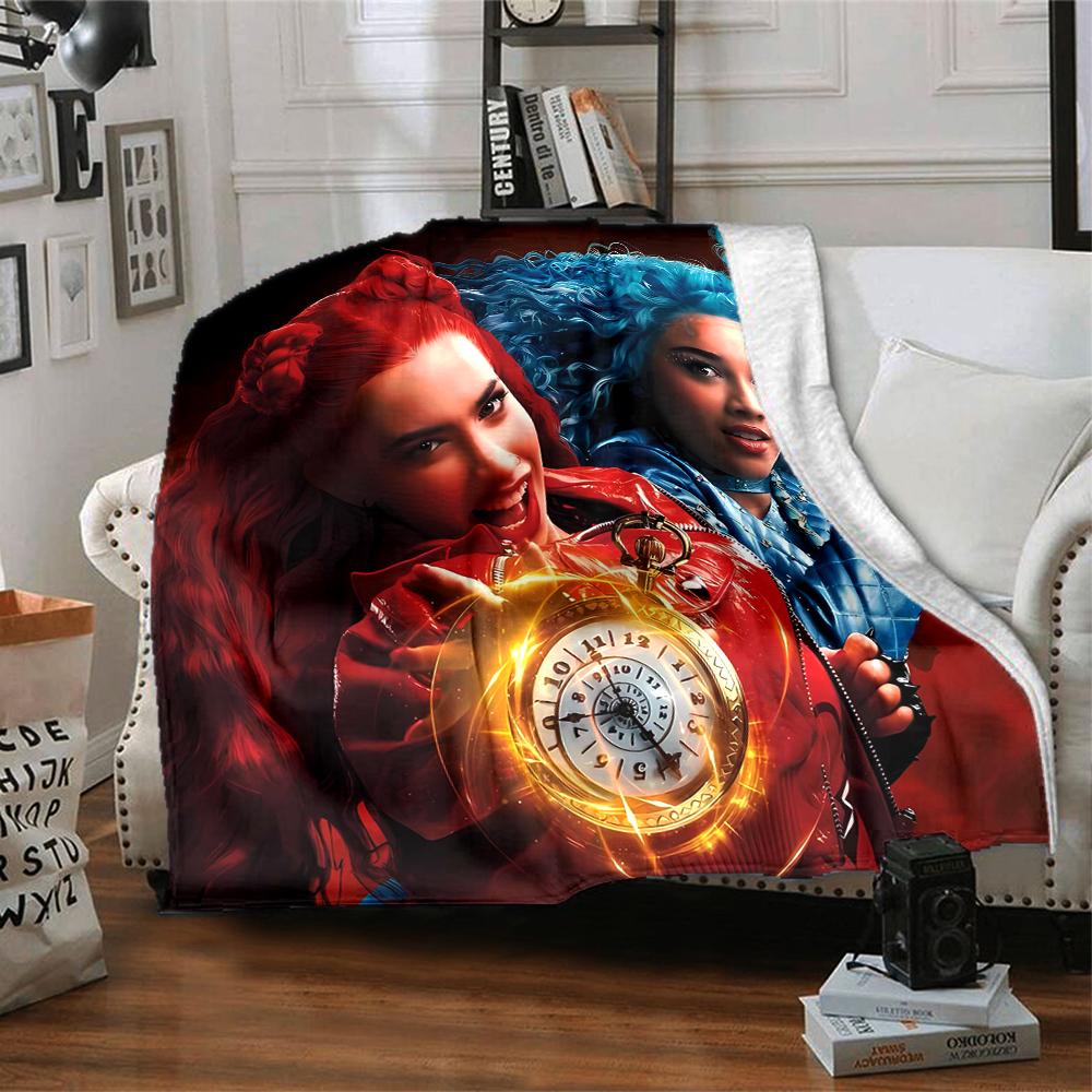 1pc Descendants The Rise of Red2 Blanket, Gift, for Men and Women, Soft Blanket, Good for Sofa Bed Couch Travel, Lightweight Flannel Blanket
