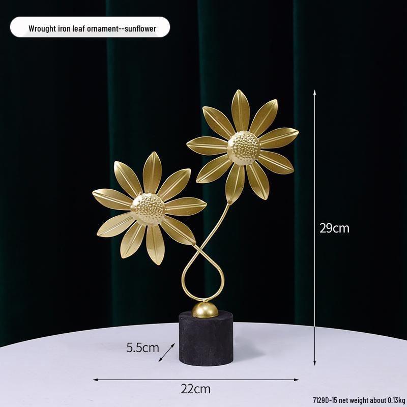 Nordic Leaf Crystal Ball Ornament: Elegant Light Luxury Decoration for Home Entrance, Living Room, Wine Cabinet, or Office Display.