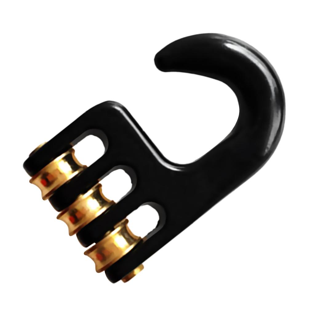 1 Pair of Alloy Windsurf Rigging Pulley Hooks with 3 Rollers - Supplies Parts Windsurfing Equipment