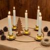 Metal Candle Holder Gold Metal Advent Wreath Candle Holder for 4/5 Taper Candles Christmas Candle Ring Windowsill Candles Holder