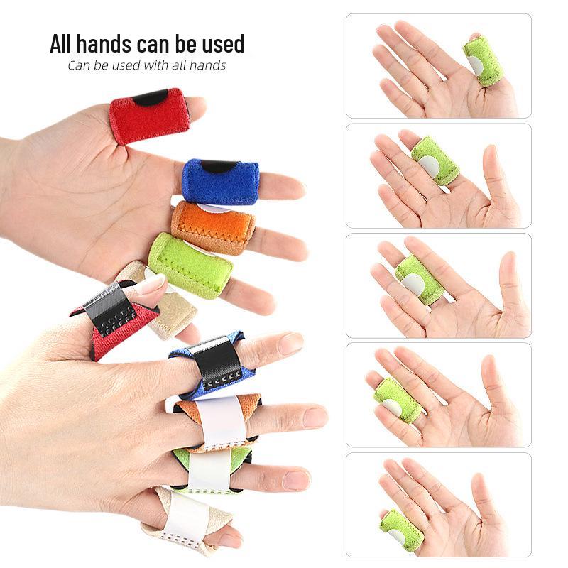 Adjustable Finger Splint with Hook & Loop Strap, Aluminum Support, and Detachable Protector