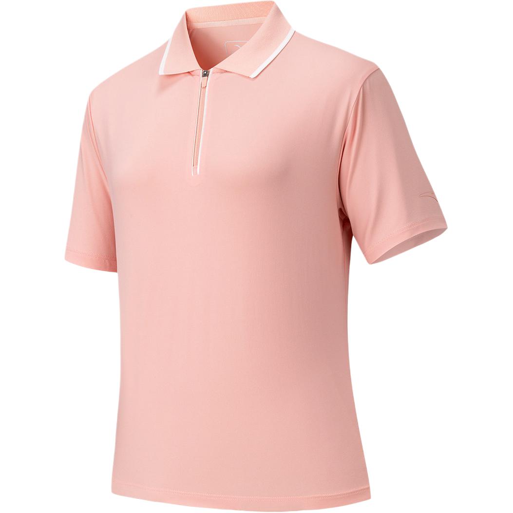 Anta Loose Striped Breathable Short Sleeve Polo Shirt Women tops 162627122-4 S