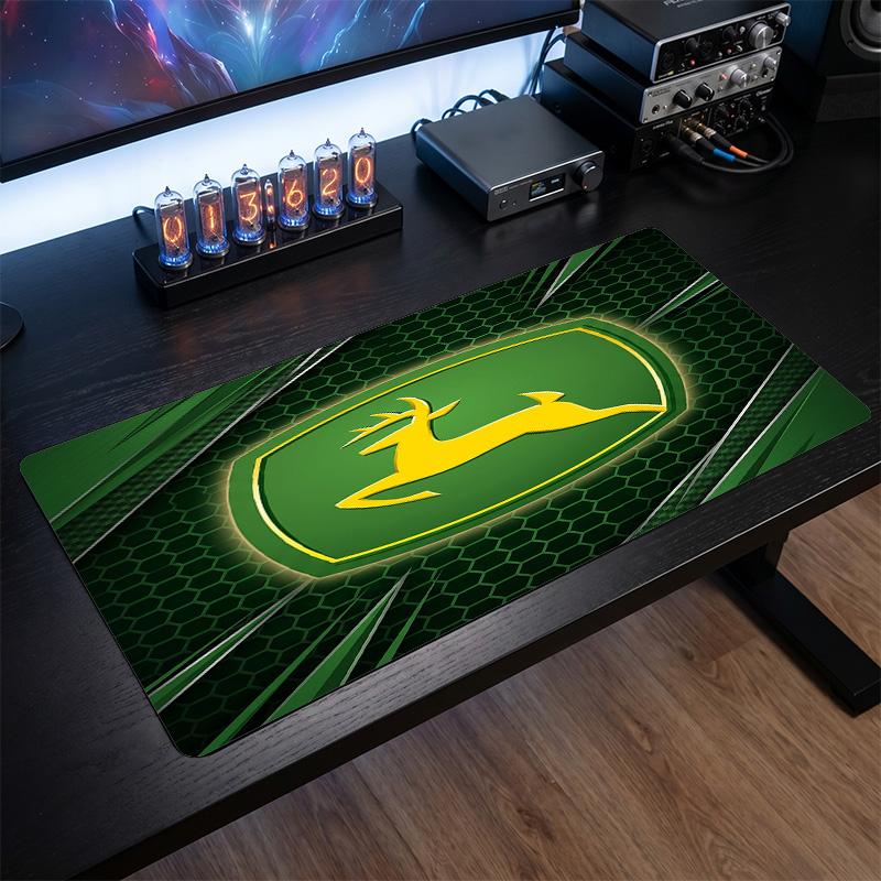 John deere Tapis de souris large Imprimé Surface lisse Anti ?Tapis de bureau antidérapant pour décoration de bureau de jeu pour ordinateur portable