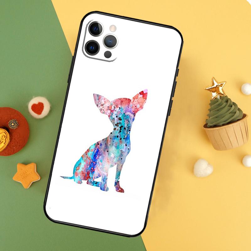 

Chihuahua Face Floral Dog Case For iPhone 13 12 Mini 11 14 16 15 Pro Max 7 8 Plus X XR XS Max Back Cover iPhone 15 Plus