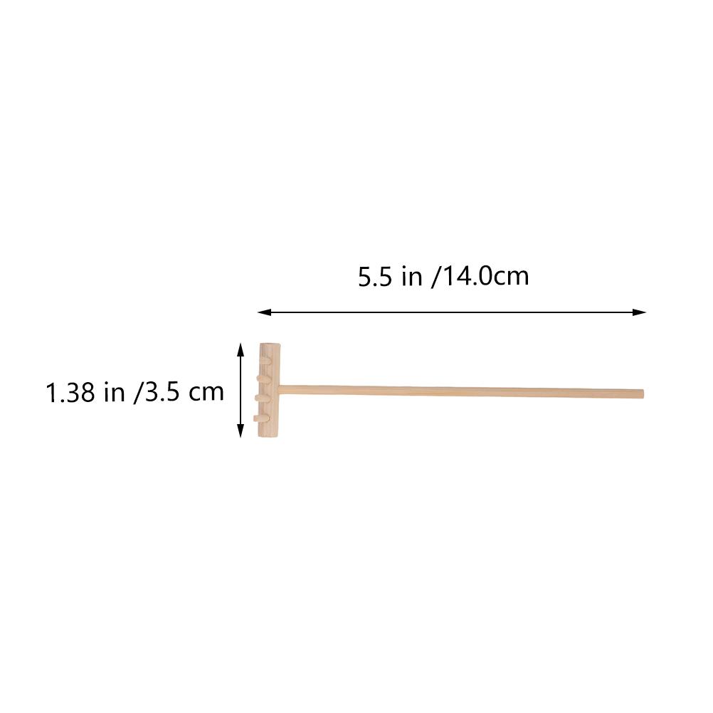 10 Pezzi Accessori Tavolo di Sabbia Strumenti per Gioielli Giocattoli da Esterno Mini Rastrello per Sabbiera Giardino Zen da Tavolo in Bambù in Stile Giapponese