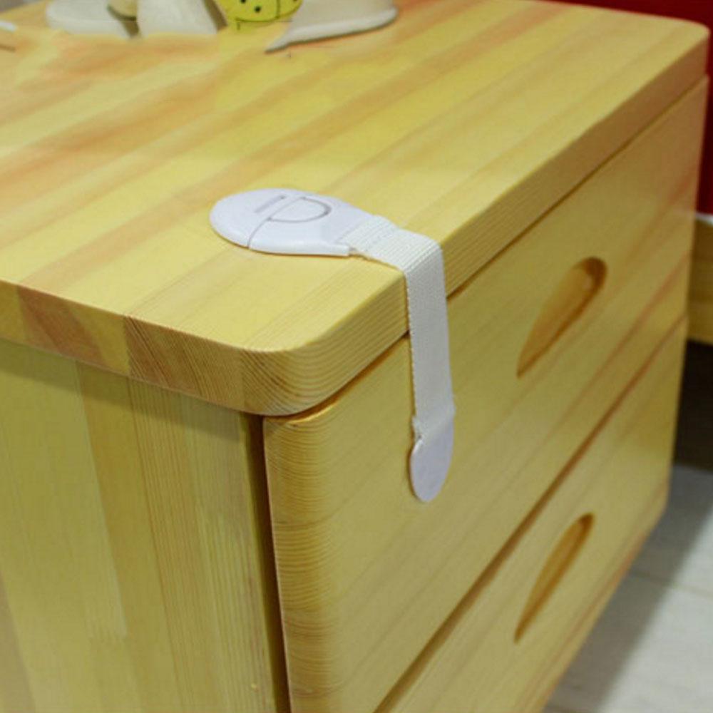 10 Pcs/Lot Plastic Child Lock Drawer Door Cabinet Cupboard Toilet Safety Locks Kids Safety Plastic Locks for Children Protection