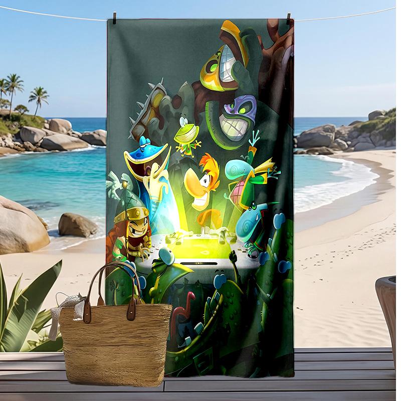 Rayman Printed Quick Dry Beach Towel Super Absorbent Soft Lightweight Bath Towel for Pool Summer Travel