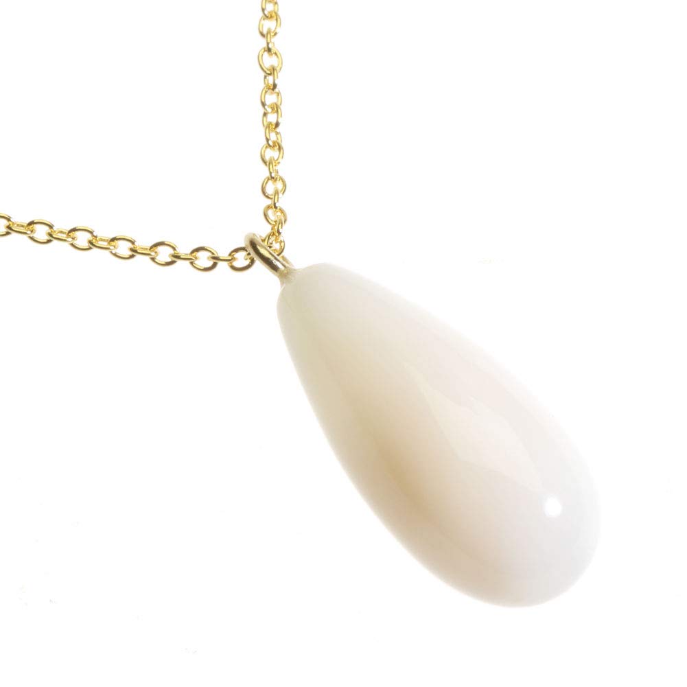 [SANSUI] White Coral Pendant Drop - Women s - Undyed