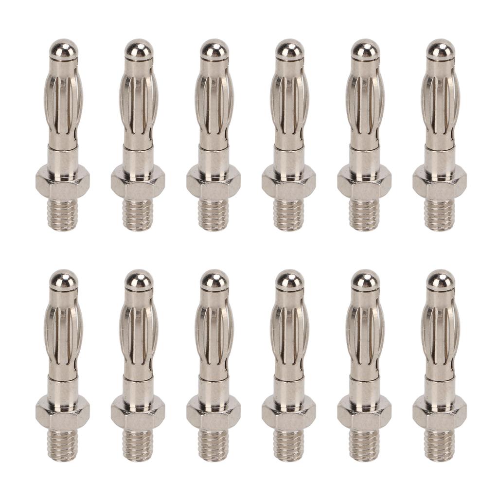 50Pcs Banana Plugs Hex Thread High Accuracy Good Transmission Performance Connectors Electronic Test Accessories