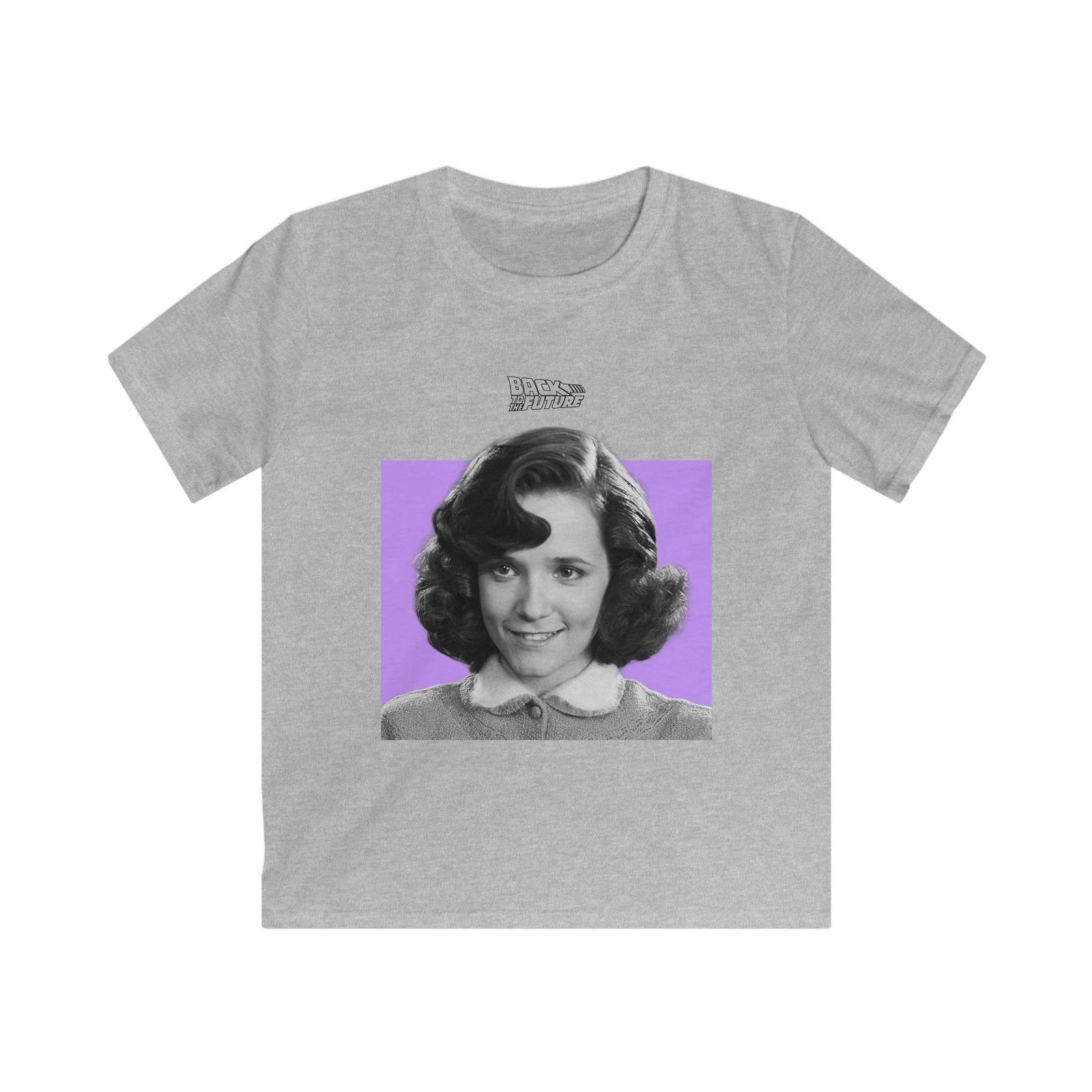 Kids Back to the Future Lorraine Baines-McFly Monochrome T-shirt Retro Movie Tee M