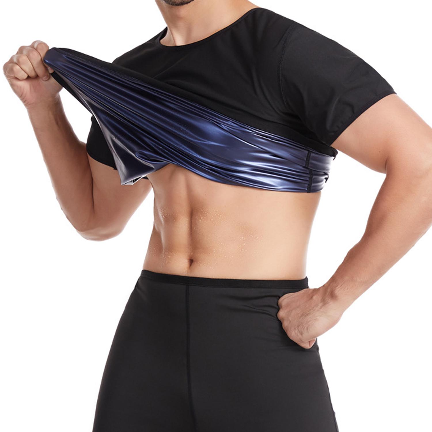 

Мужская термоусадочная футболка с компрессионным жилетом, утягивающее белье, топ для мужчин, утягивающее нижнее белье для похудения, утягивающее белье S