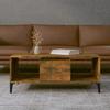 Vidaxl Coffee Table, Smoked Oak, 90X50X36.5 Cm