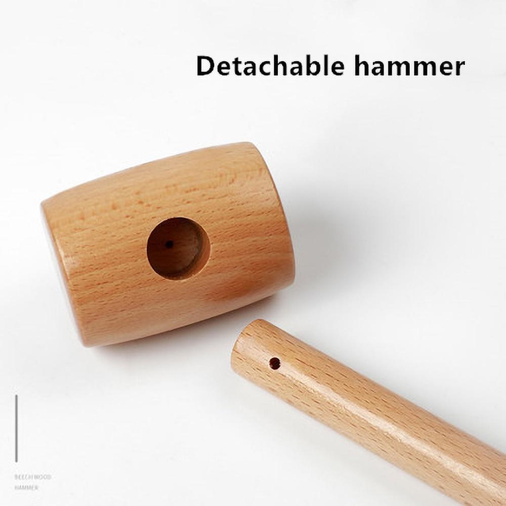 Mini Holzhammer Holzklöppel Mehrzweck DIY Spielzeughammer Handgefertigter Buchenholzhammer Massagehammer Zimmermann Installationswerkzeug