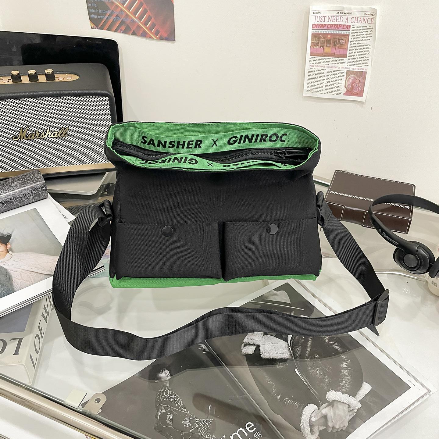 Niche Trendy Brand Messenger Bag Boys Sports Satchel Design Sense Lightweight Commuter Shoulder Bag Outdoor Cycling Backpack Women