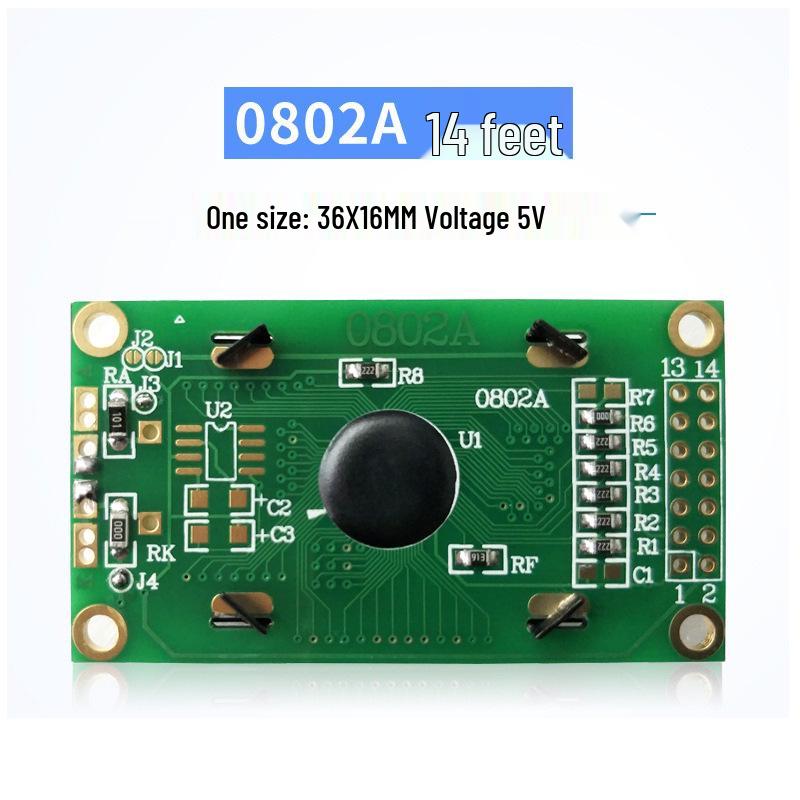 5V Blue-Yellow Monochrome LCD Dot Matrix Character COB Screen.