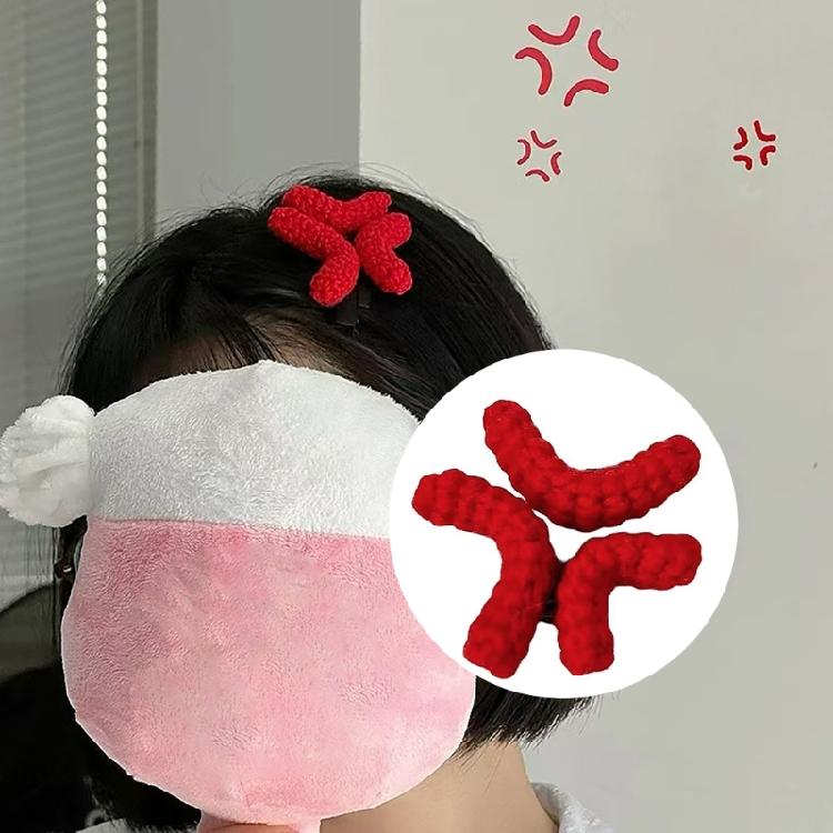 Crochet Angry Hair Clips for Women Girls Fashion Hair Barrettes Hair Accessories Hair Decorations Duckbill Hairpins