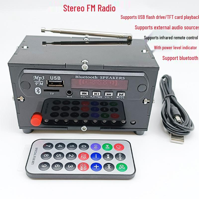 Bluetooth-Enabled DIY FM Radio Kit with Power Indicator and TFT/U Disk Support