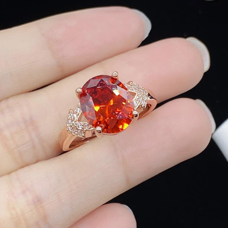 BELLA BOX Fenda Zircon Network Red Live New Product Simple Temperament Group Set With 18K Rose Gold Open Ring For Women