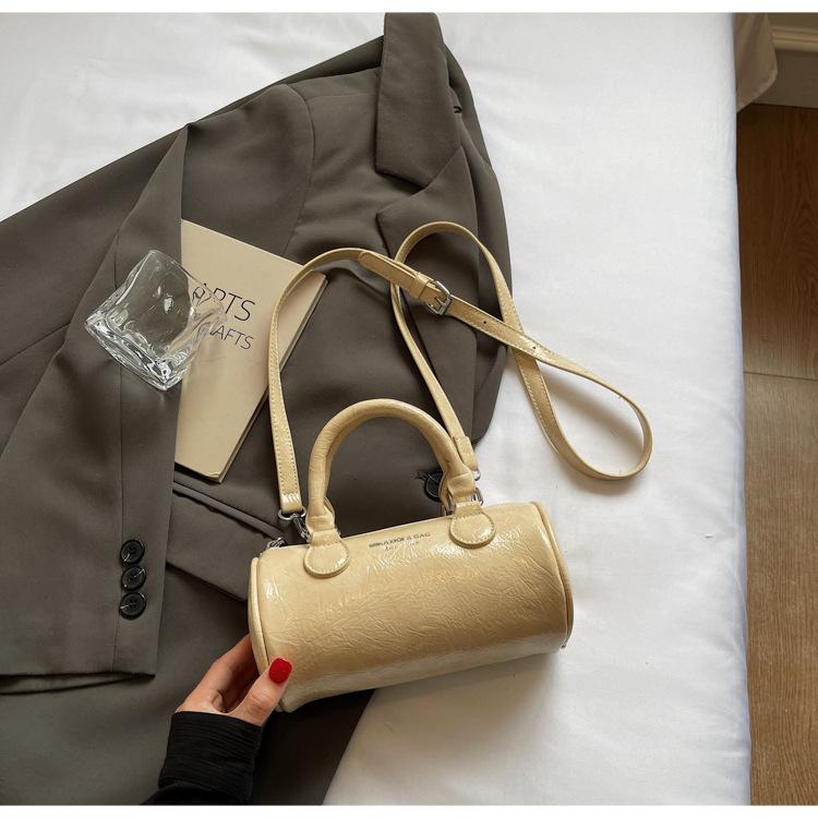 Popular Retro Small Bag Women's 2025 New Spring and Summer Versatile Messenger Bag Handbag Cylinder Bag
