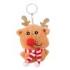 1PC Ornament Plush Keychains Gift Bag Charm Keyring Bag Pendants Cute Christmas Plush Doll Bag Accessories Christmas