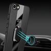 For iPhone 16E 16 E Magnetic Ring Stand Cover For iPhone SE 4 2025 5G Luxury PU Leather Soft Silicone Shockproof Cover Bumper