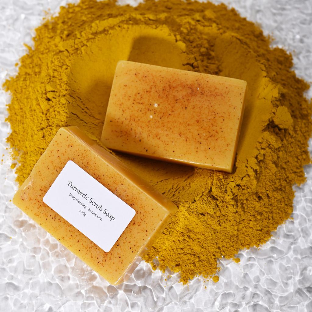 1PC Turmeric Kojic Acid Soap Glutathione Soap Handmade Soap Cleansing Bath Soap Essential Oil Soap Soap