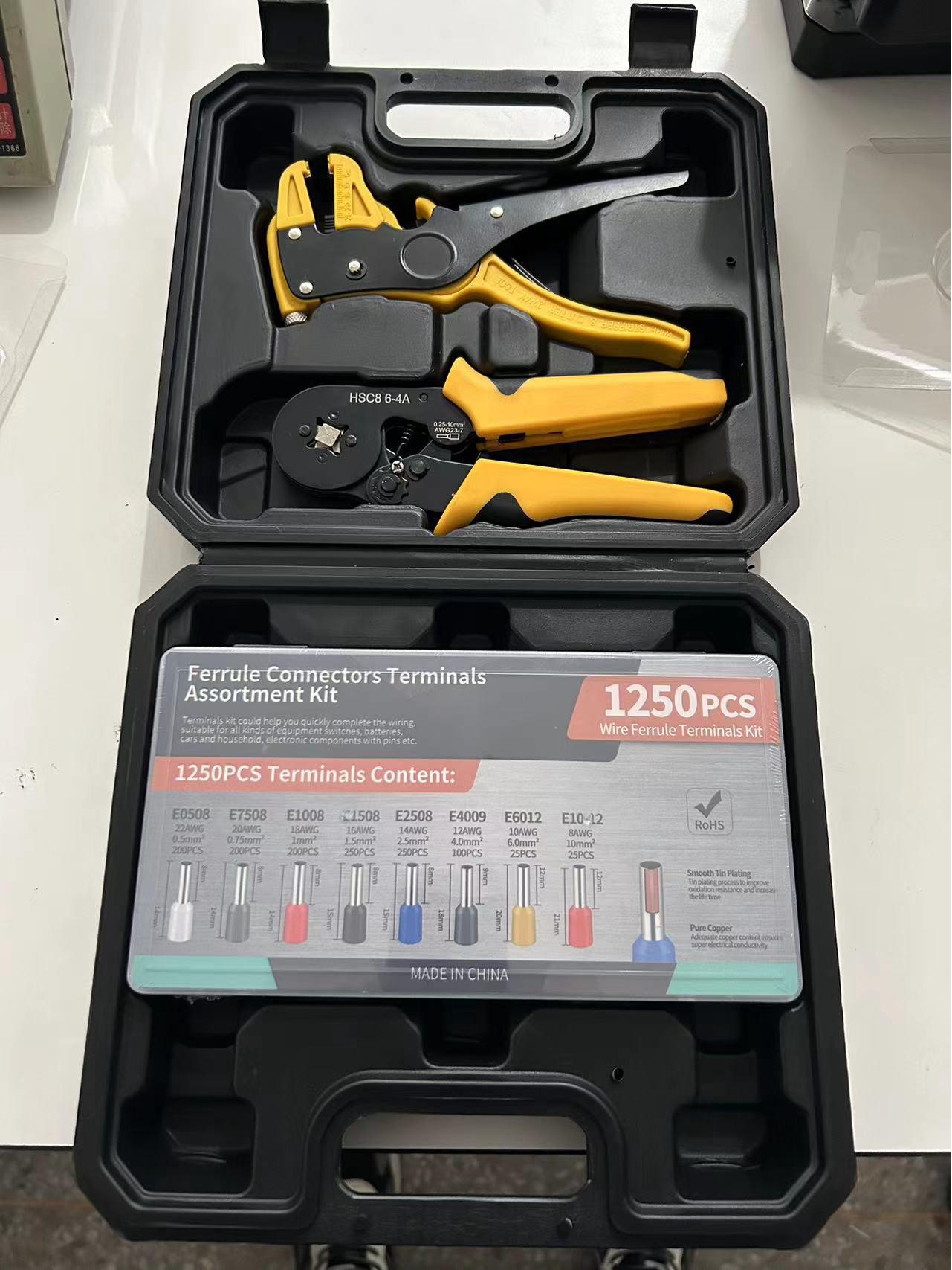 

Набор клещей для зачистки и обжима проводов с инструментом для холодного прессования клемм, устойчивых к падениям, размеры 6-4/6-6/10-6.