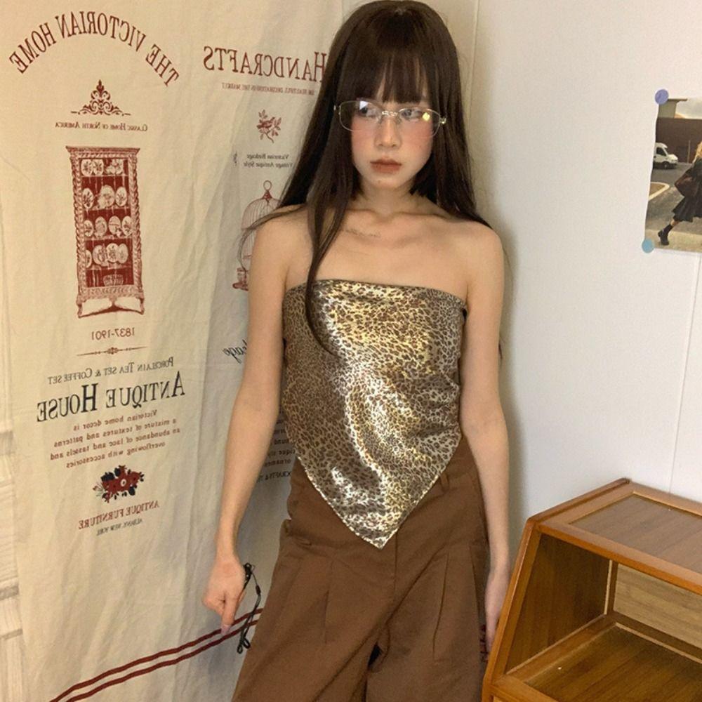 Y2K Triangle Scarf Printed Punk Bandana Simple Hair Scarf  Female