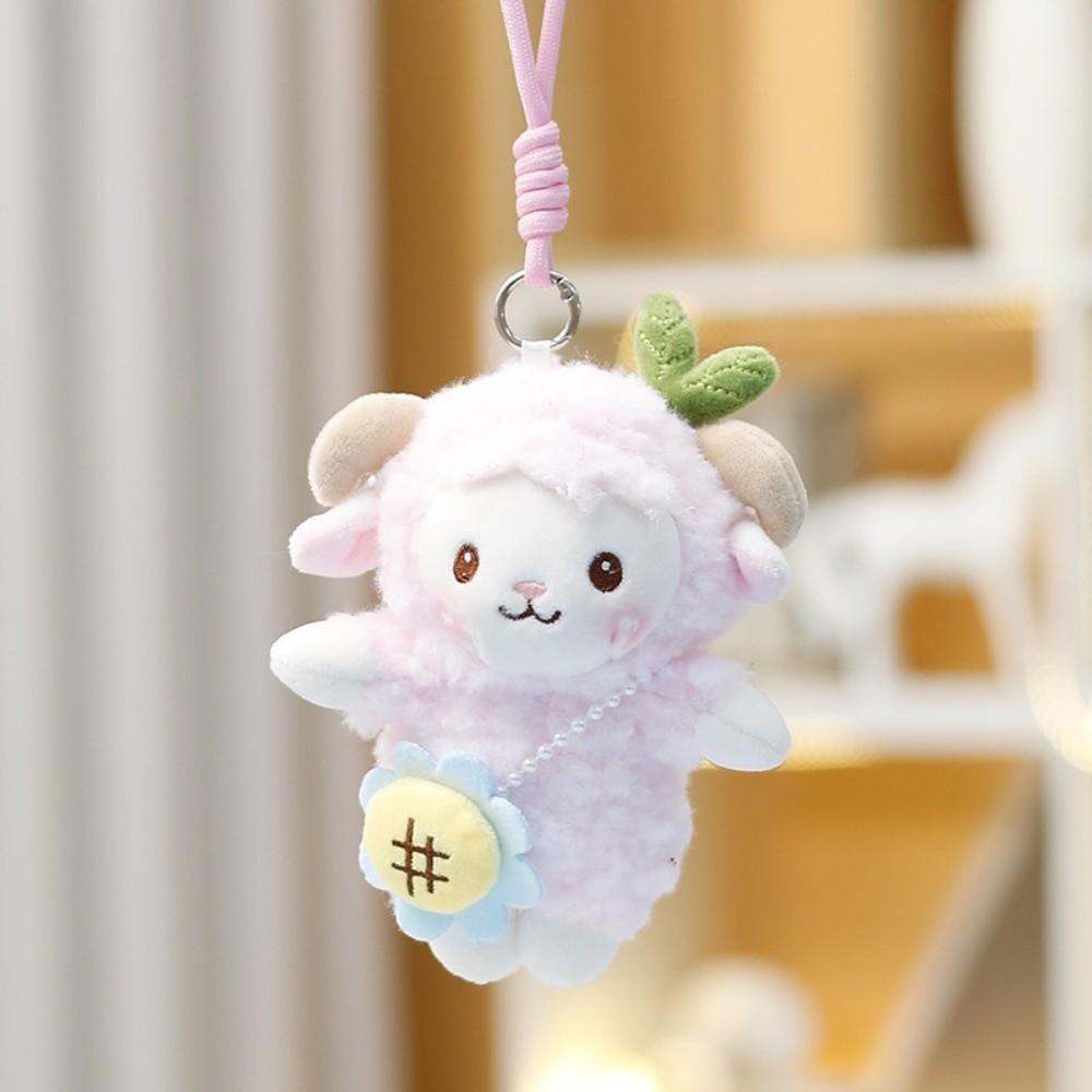 Sheep Mini Sheep Plush Keychain Cartoon Soft Lamb Doll Ornament Sheep Plush Pendant Kids Gift