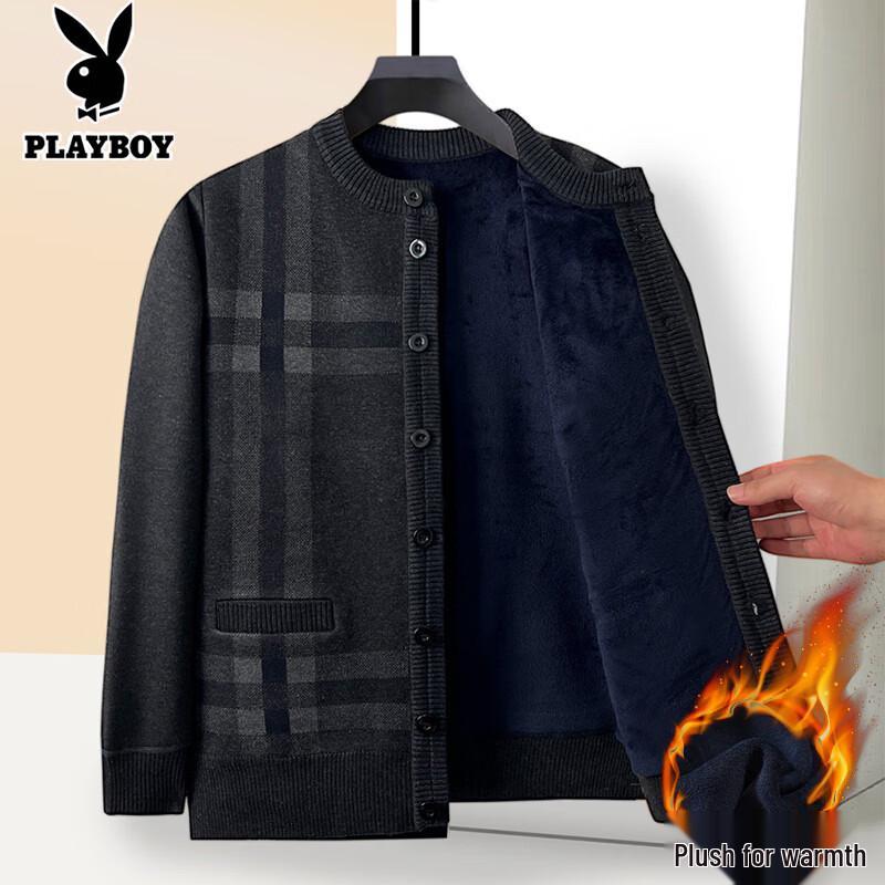 Playboy Men s Warm Fleece-Lined Pullover Sweater 110