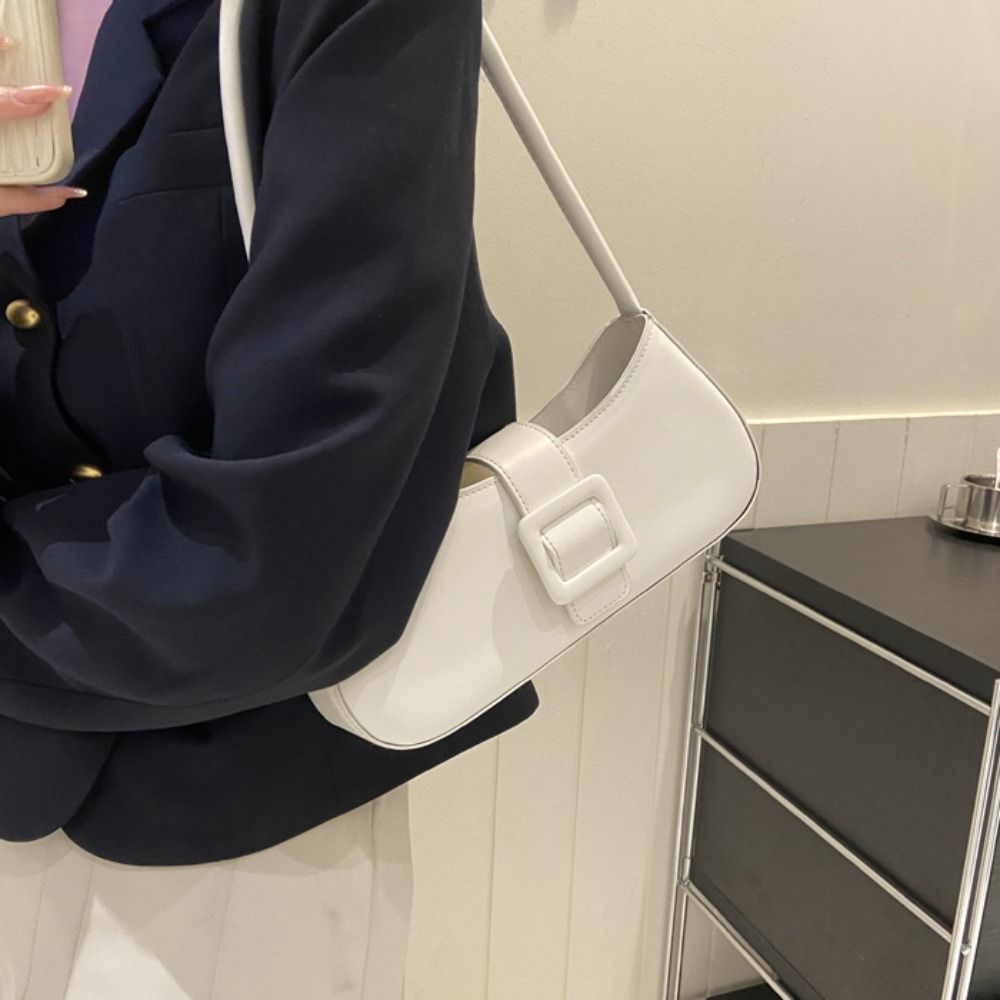 Large Capacity Half-moon Tote Bag PU Leather Ladies Luxury Handbags Underarm bag Women  Women