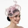 Mesh Flower Headdress Feather Hair Accessories Horse Racing Tea Party Ball Hat Facsinator Hat