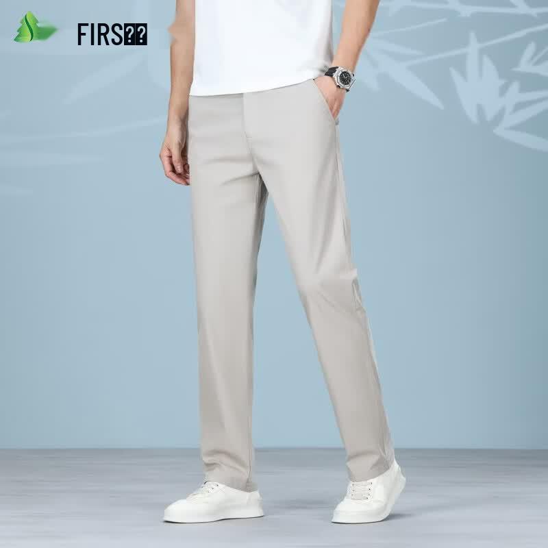 FIRS Men s Tencel-Linen Cooling Stretch Casual Trousers L