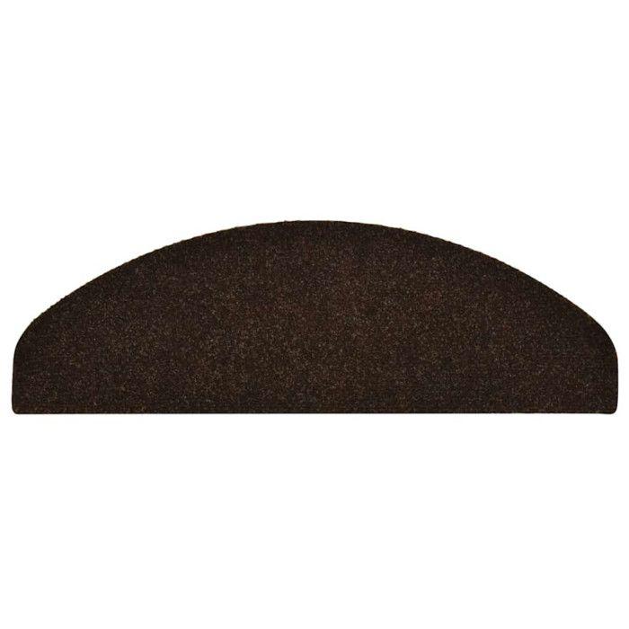 VidaXL Self-Adhesive Stair Treads 30 Pieces 65 X 21 X 4 Cm Brown Semicircular Large 3365662