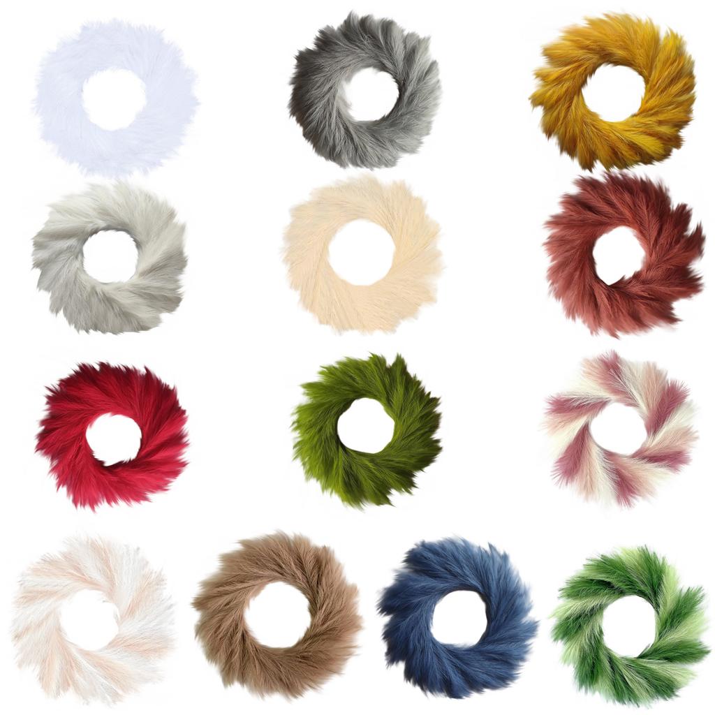 Simulation Of Frost Grass Vine Circle Bottom With Green Plants, Water Grass Vine Circle Flower Wreath, Without Battery