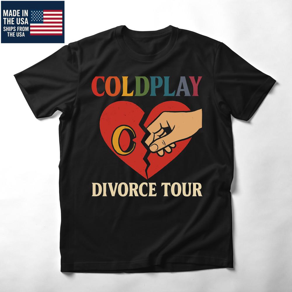 Funny Parody Coldplay Divorce Tour Men and Women T Shirt Unisex T-Shirt M