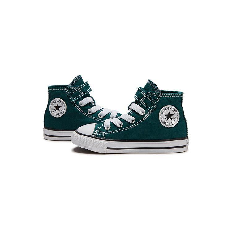 Converse All Star 1V Comfortable Versatile High-Top Walking Shoes Baby Shoes Green A06134C