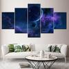 Canvas Painting Earth Planet Space5 Pieces Wall Art Painting Modular Wallpapers Poster Print for Living Room Home Decor