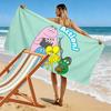 Barbapapa Print Beach Towel, Large Soft Quick Dry Towel for Beach Camping Swimming