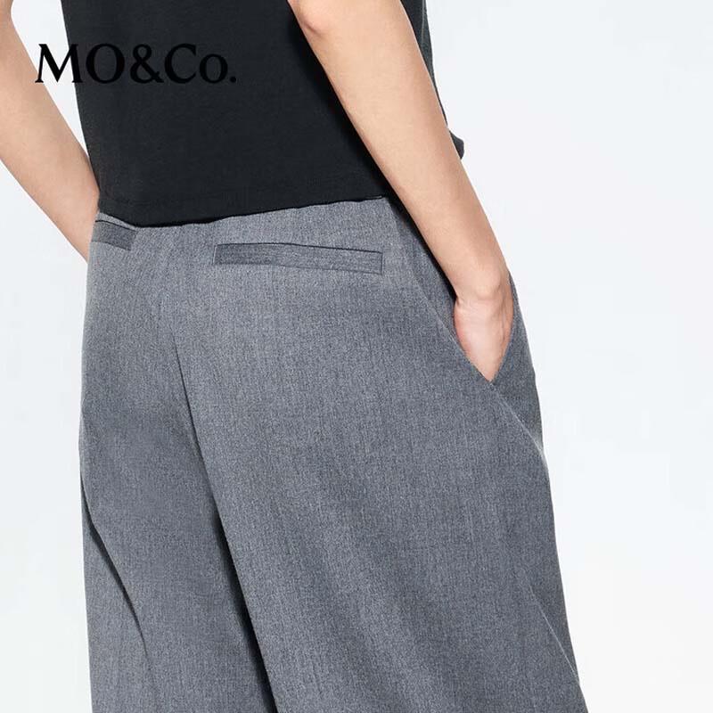 MO&Co. Women's Mid-Rise Straight-Leg Trousers