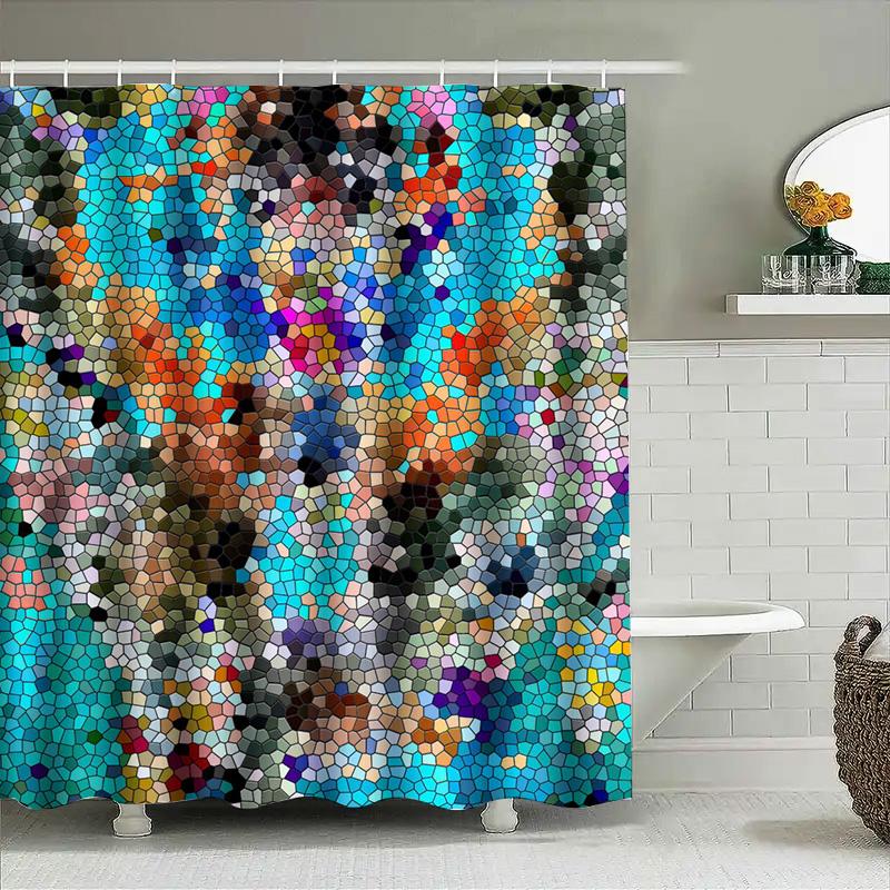 Luxurious Floral Shower Curtain Set Modern Waterproof Printed Black Gold Bathroom Decor for Home, Hotel or Gift