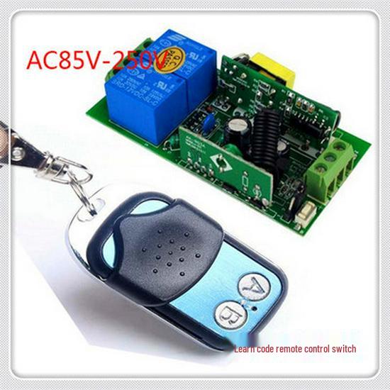 220 Wireless Remote Control Switch: Two-Way Power Control Board with 2-Key Metal Remote for Jog/Self-Lock Functions Wireless Remote Control Switch
