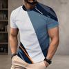 Men S Plus Size Round Neck Short Sleeve Geometric Printed T Shirt Black White Grey Straight Hem Pullover