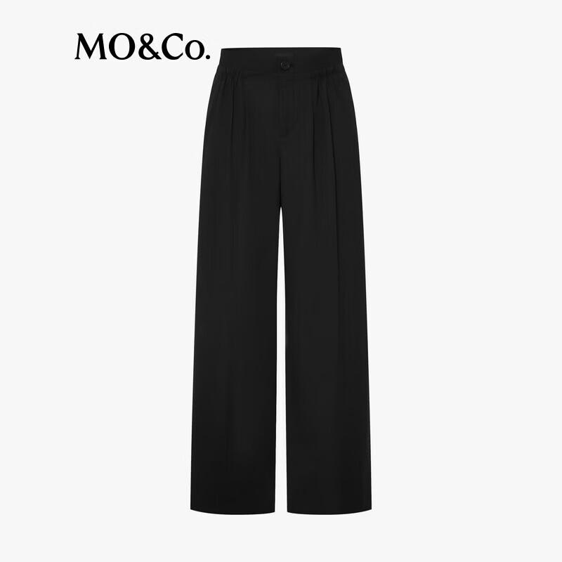 MO&Co. Autumn Loose Wide-Leg Straight Suit Trousers