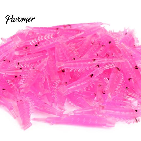 20Pcs 4cm Luminous Silicone Artificial Shrimp Fishing Lure Soft Bait Tackle Tool