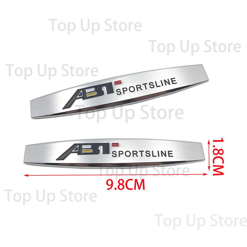 3D Metal Car Styling ABT Sportsline Emblem Sticker Badge For A3 A4 A5 A6 A7 A8 S2 S3 S4 S5 RS Q8 Body Decoration