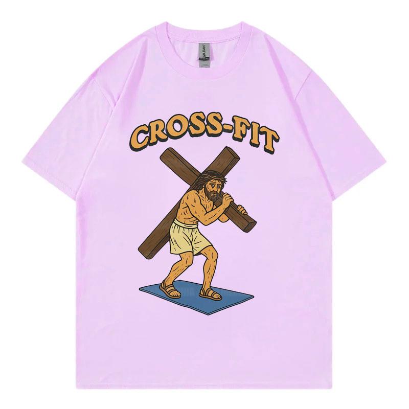 

Jesus Funny Christian Gym Meme Tshirt Fashion Vintage Short Sleeve Tshirts Men Women Clothing Casual Cotton T Shirt Streetwear S