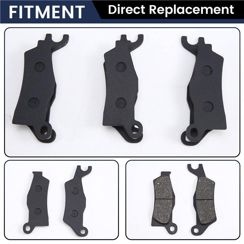 B08A-Front/Rear Brake Pad Set(6Pcs) Motorcycle For Can Am 570/570L/570 MAX 16-23 500/500 MAX 13-16- Part Numbers 705601014 70560
